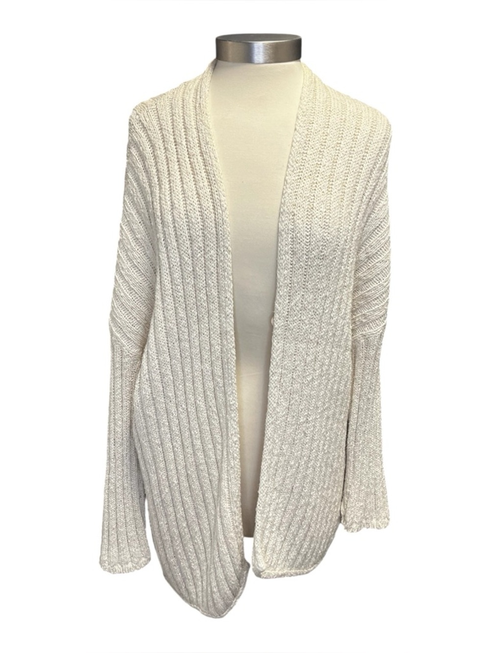 Brunello Cucinelli Sparkle Knit Ribbed Long Cardigan